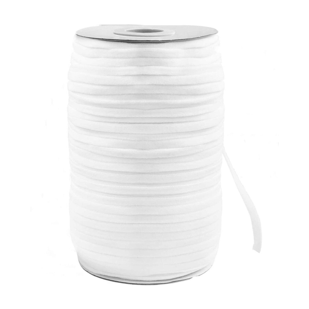 200 Yards Soft White Elastic band 1/4” With Mask Adjustment and Measuring Tape.